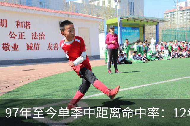 97年至今单季中距离命中率：12年贾米森最铁 嘴哥&威少&乔治在列